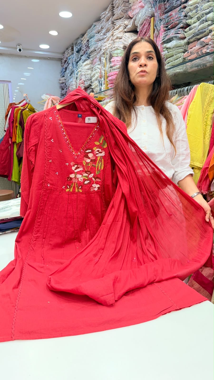 Rouge Fleur Embroidered Suit Set