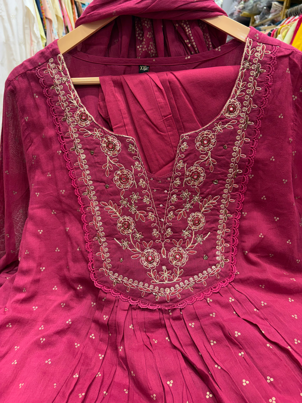 The Golden Silhouette – Embroidered Flared Suit Set