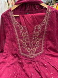 The Golden Silhouette – Embroidered Flared Suit Set