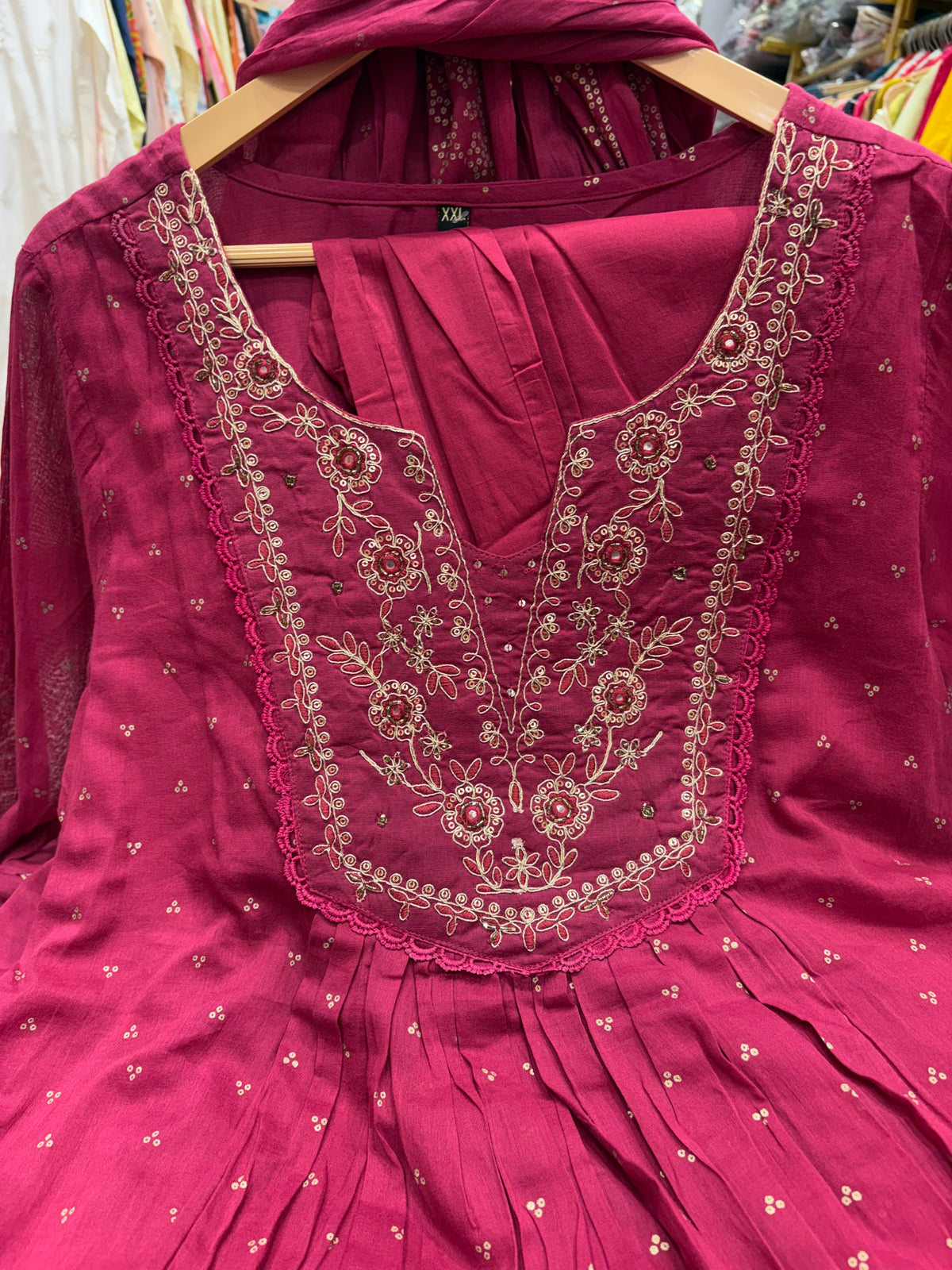 The Golden Silhouette – Embroidered Flared Suit Set