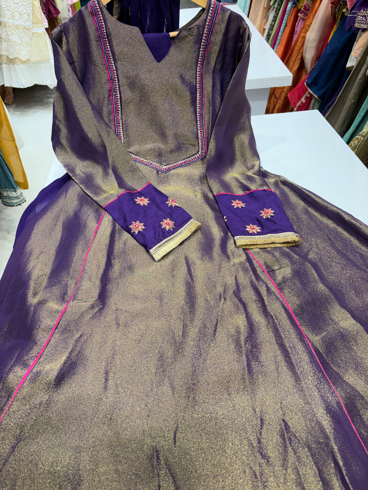Shimmer, With a Little Drama – Anarkali Suit Set ⭐