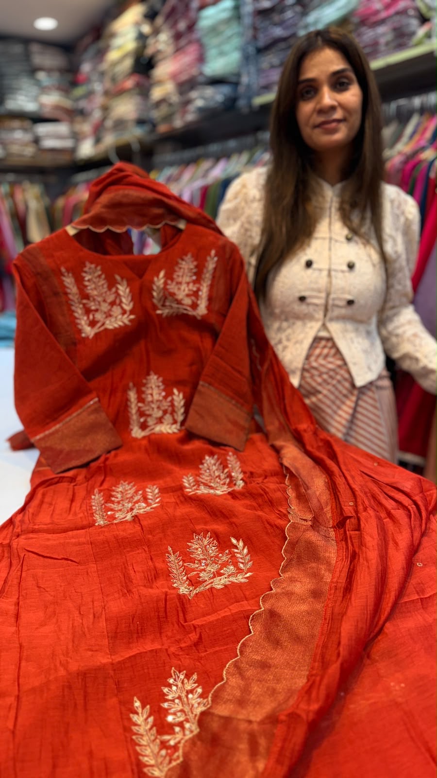 Botanical Alchemy – Mul Chanderi Suit Set