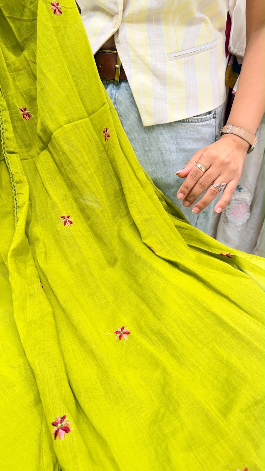 Aafreen Mirrorwork Mul Cotton Ensemble