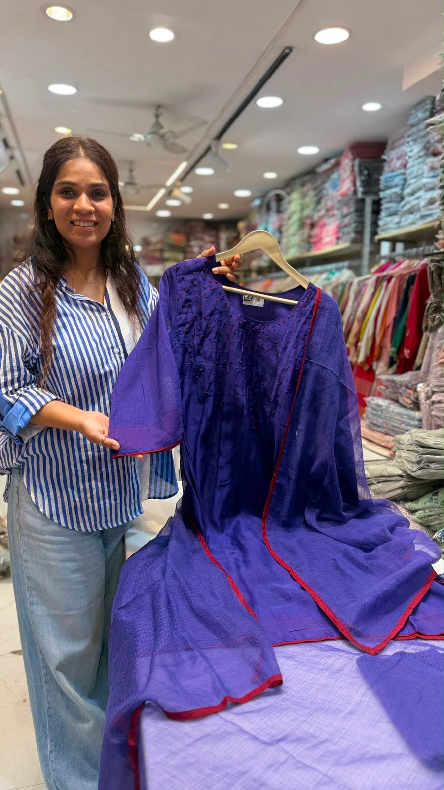 Monarch Muse Mul Chanderi Suit Set