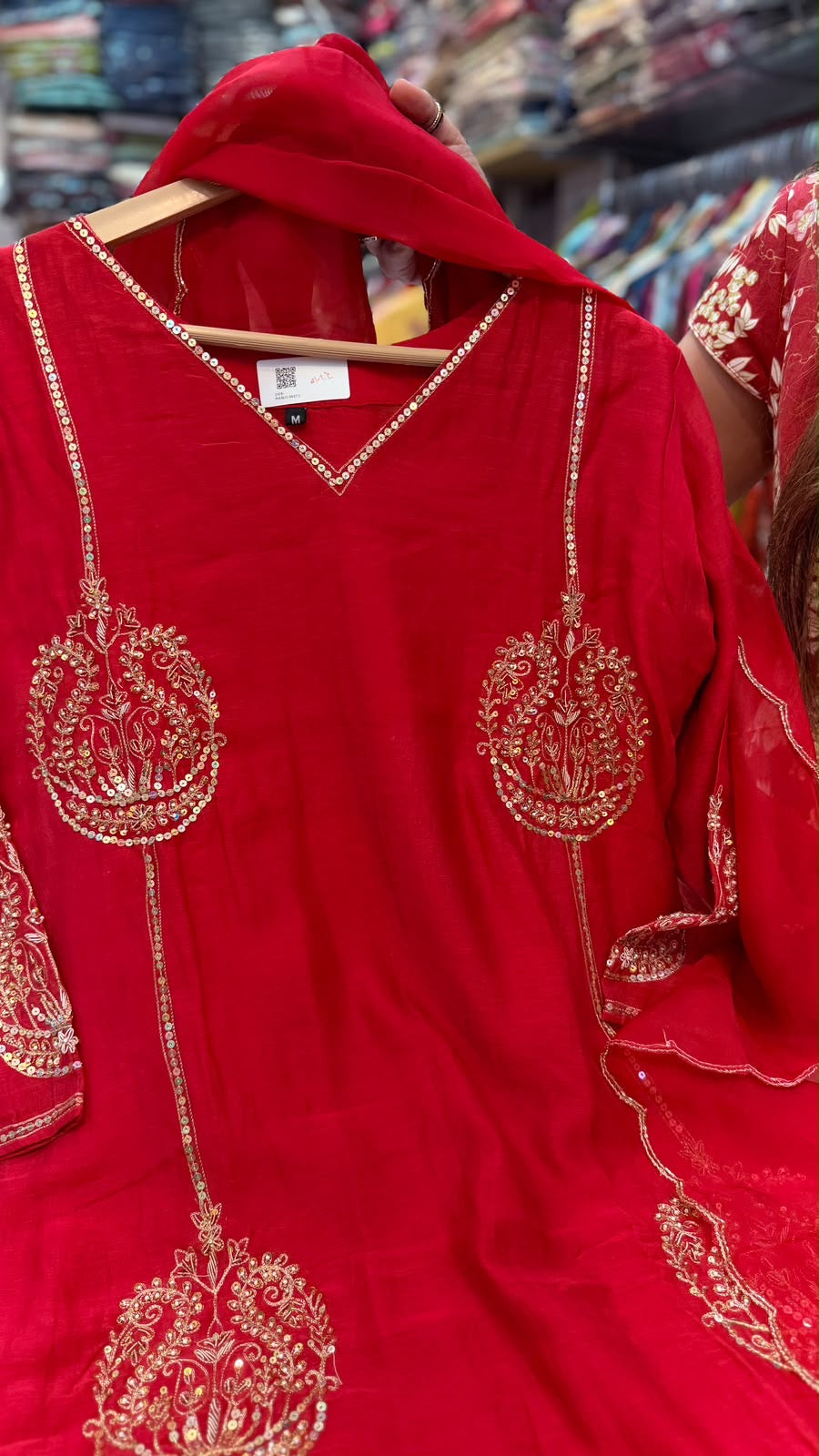 Paisley After Dark – Mul Chanderi Suit Set ✨