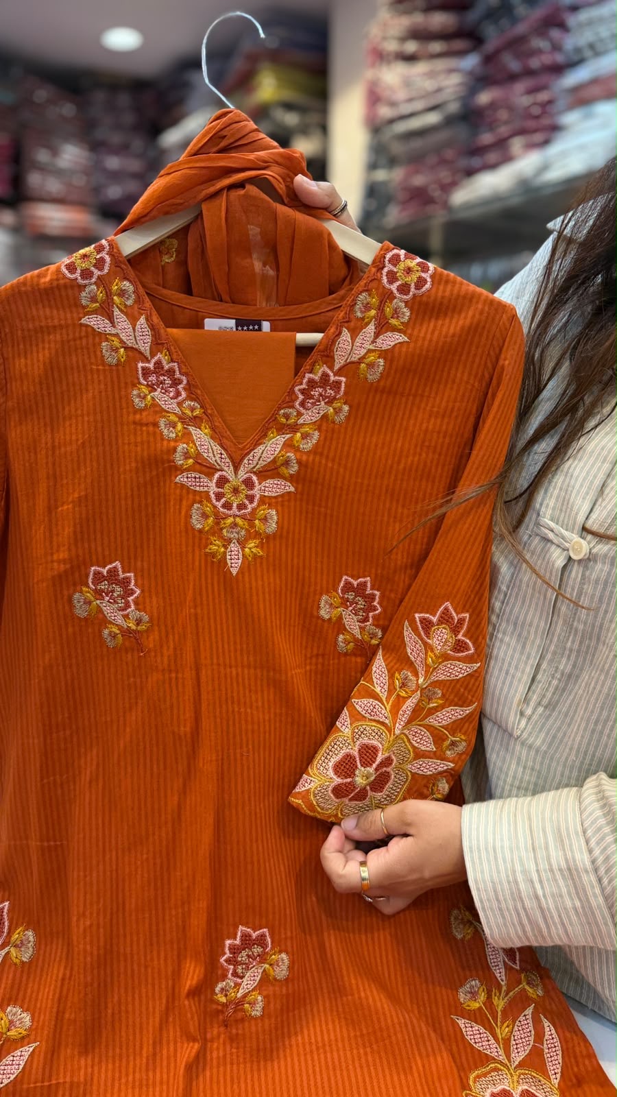 A Garden Set Ablaze – Embroidered Suit Set