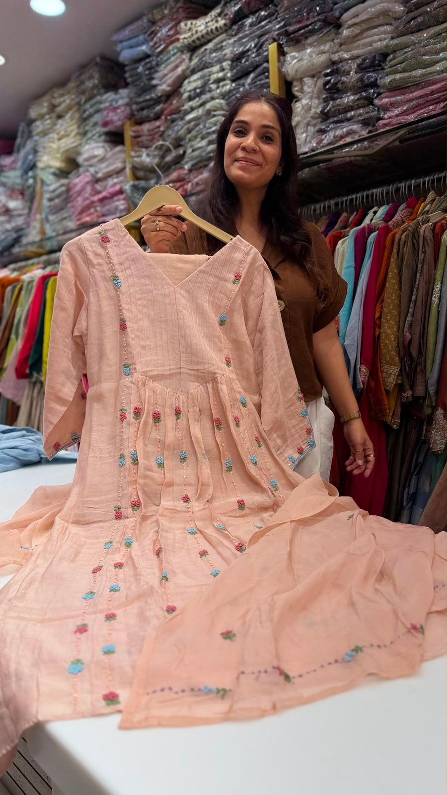 The Floral Cadence - Mul Chanderi Luxe