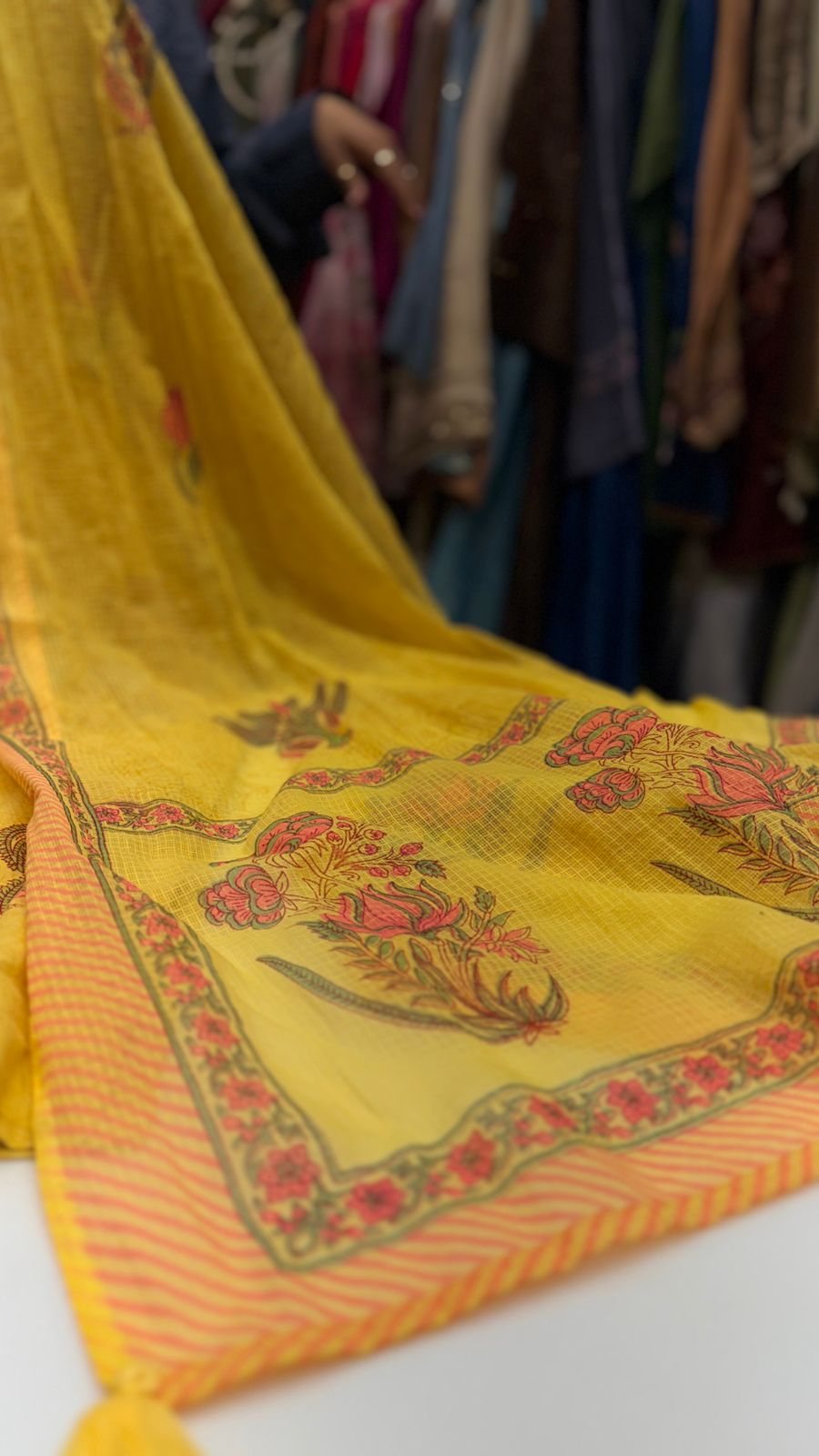 Yellow Mul Paisley Suit Set