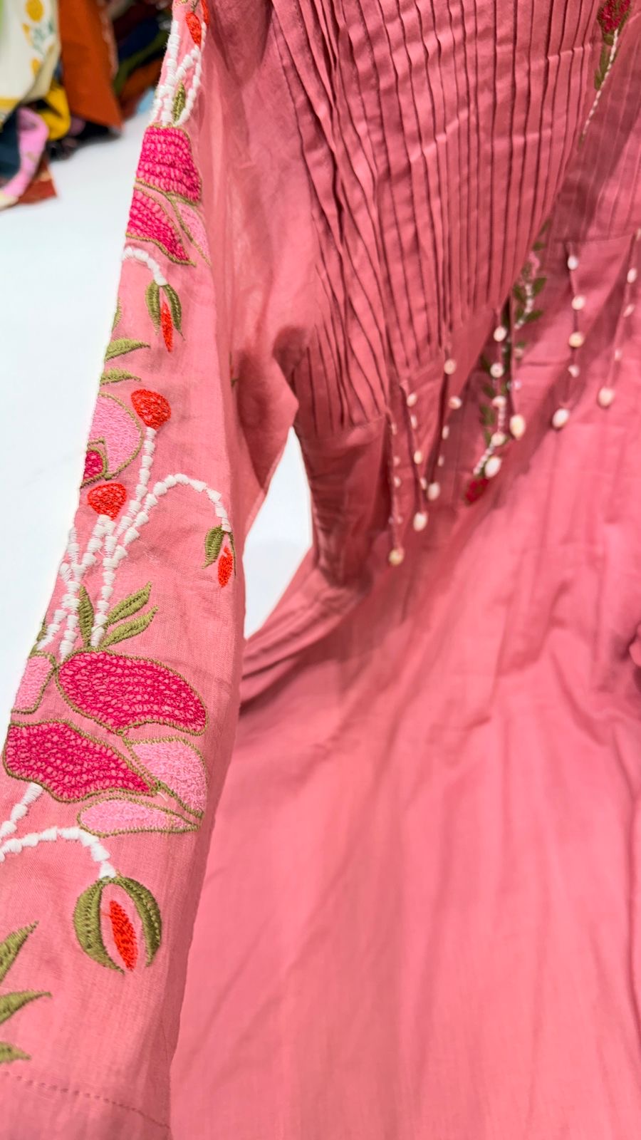 Muted Bloom Mul Chanderi Set