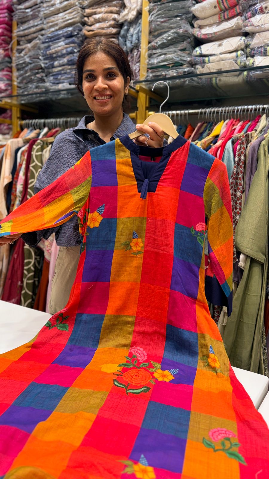 Multi color vibrant kurta pant