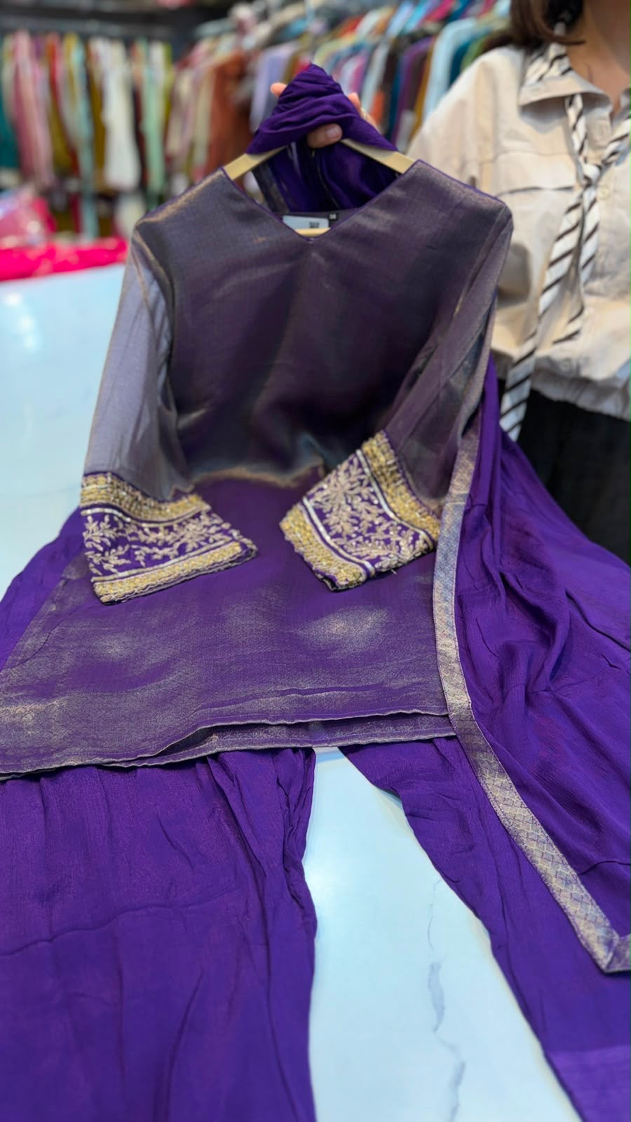 The Purple Hour – Embellished Suit Set