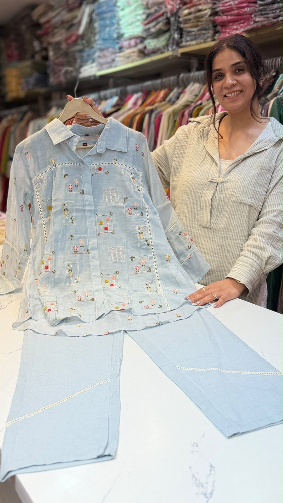 The Garden Grid – Mul Chanderi Co-ord Set