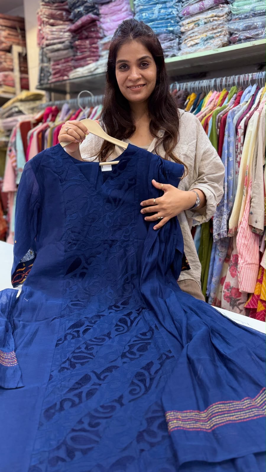 The Colour Kept a Secret – Textured Mul Chanderi