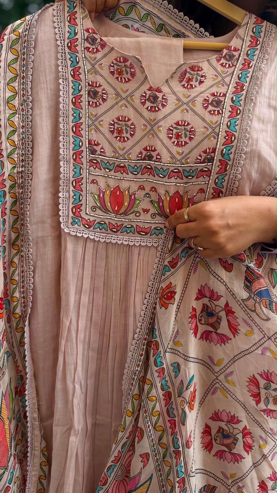 Lotus Reverie Mul Chanderi Suit Set