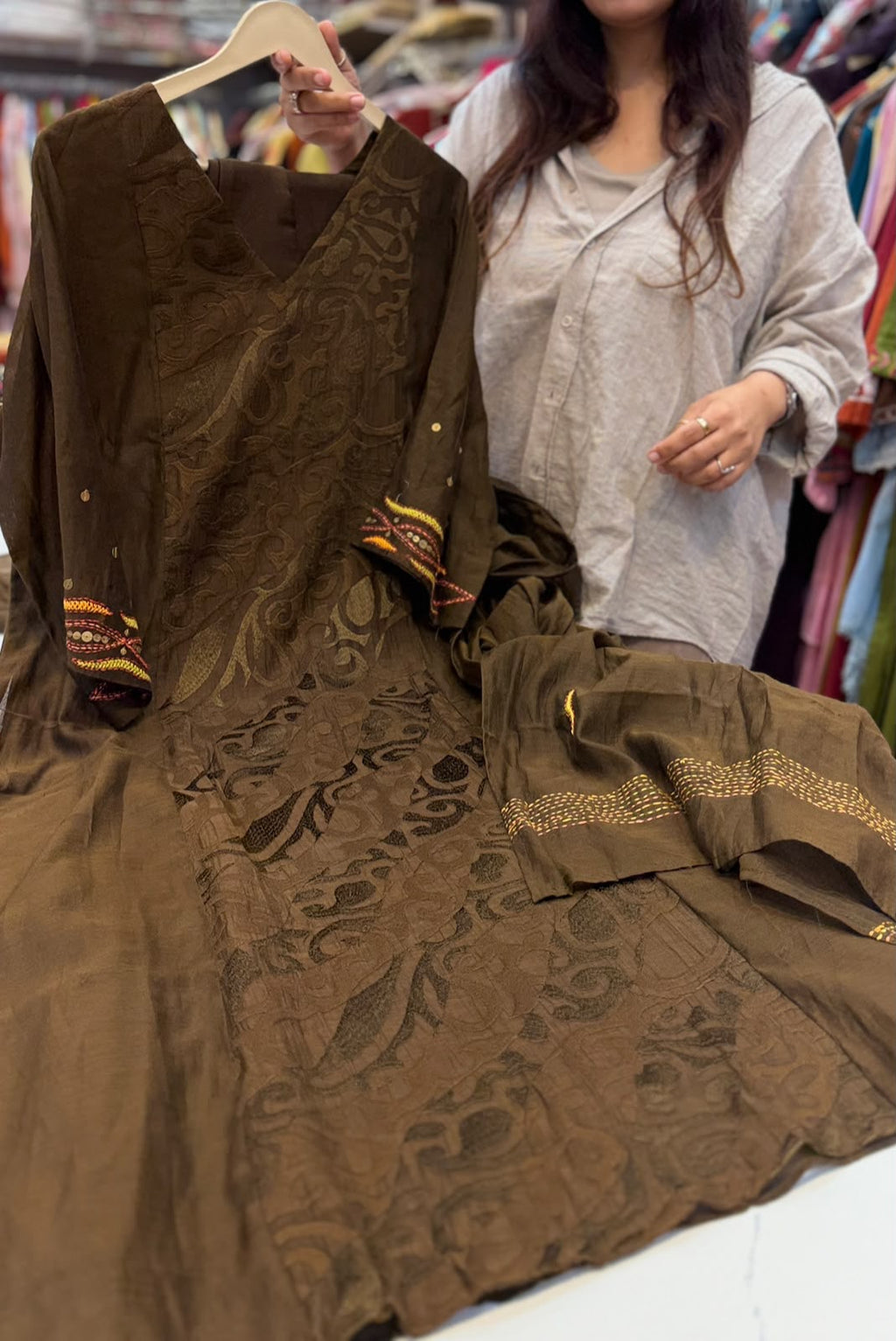 The Colour Kept a Secret – Textured Mul Chanderi