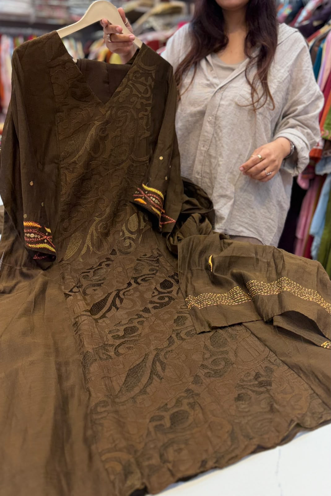 The Colour Kept a Secret – Textured Mul Chanderi