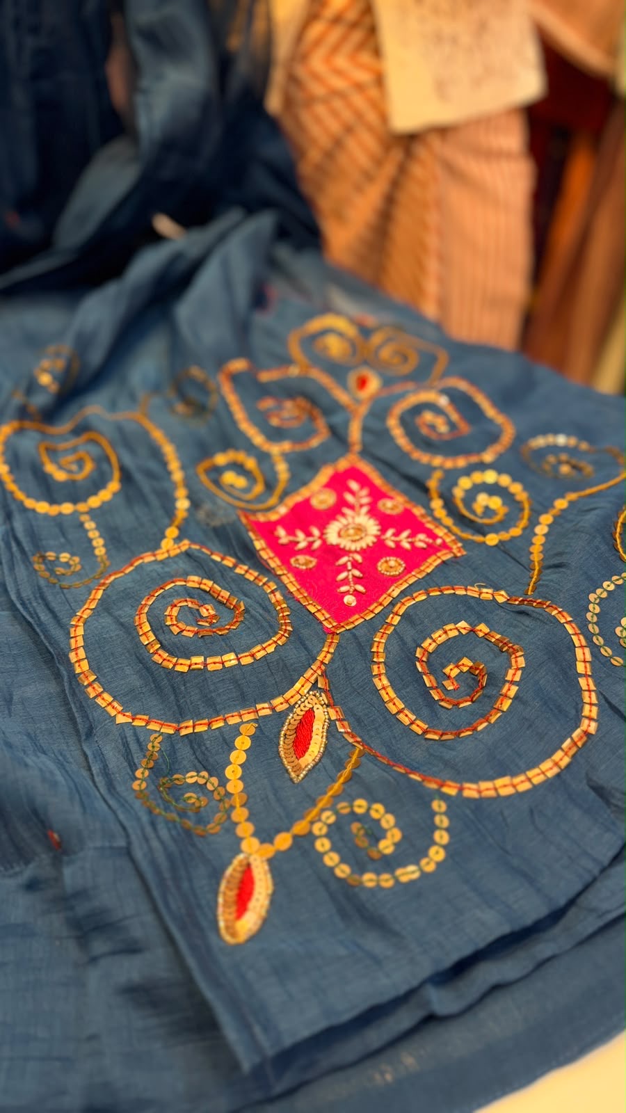 A Beautiful Distraction – Embroidered Mul Chanderi Suit Set