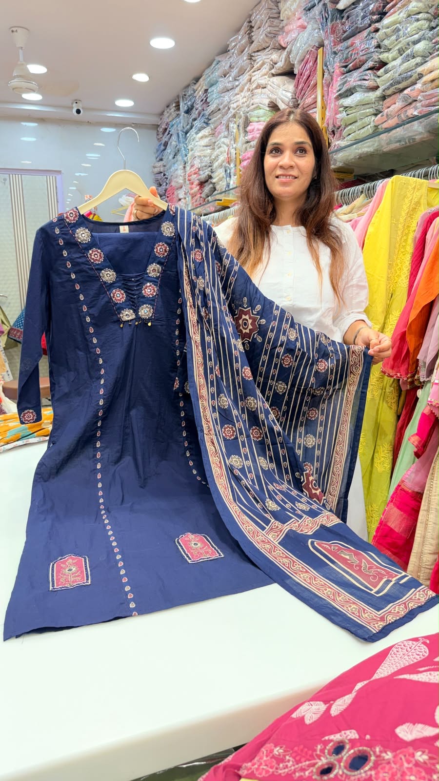Midnight Ajrakh Muse Suit Set