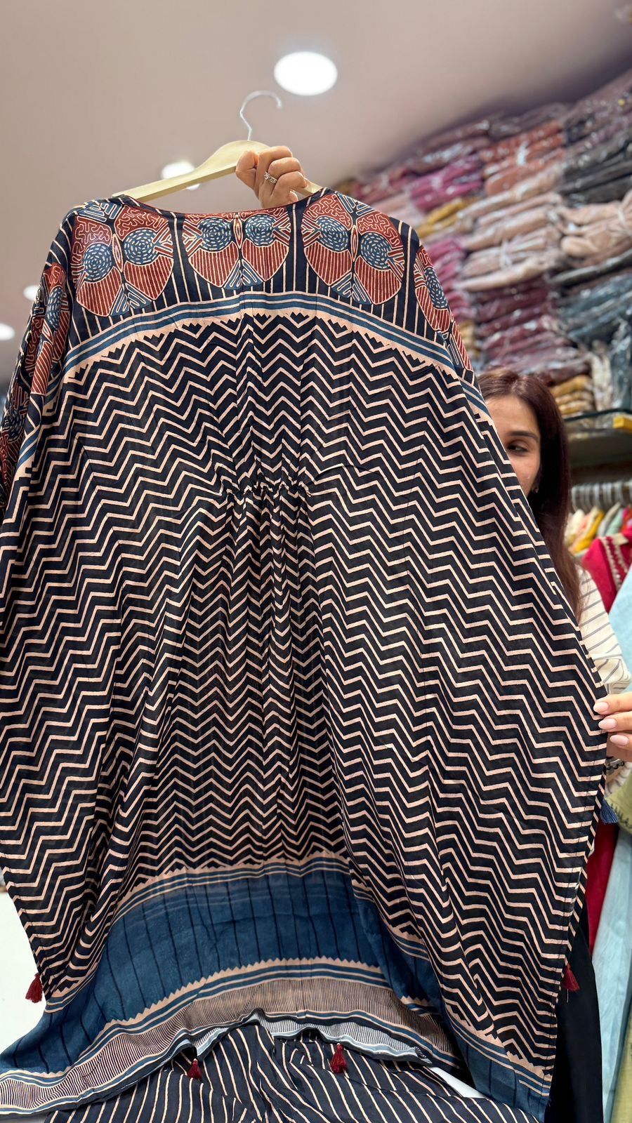 Indigo Rhythm Kaftan Set