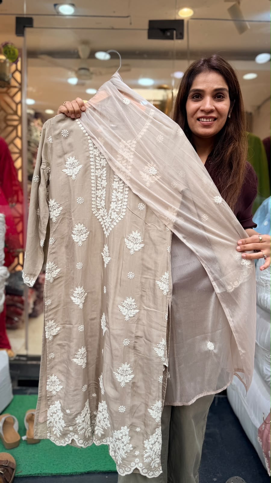 The Art of Soft Elegance – Pure Masleen Embroidered Suit Set