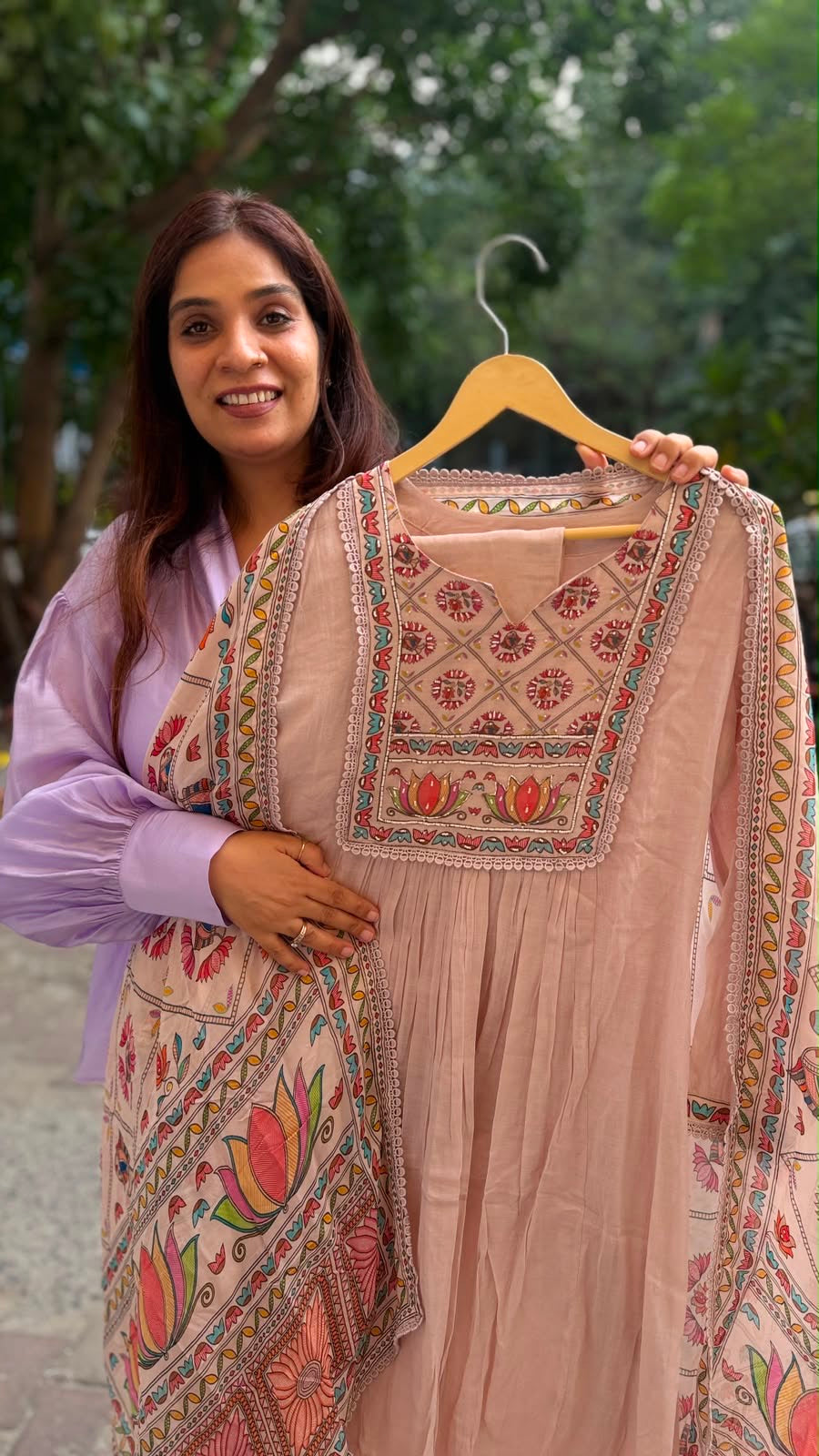 Lotus Reverie Mul Chanderi Suit Set