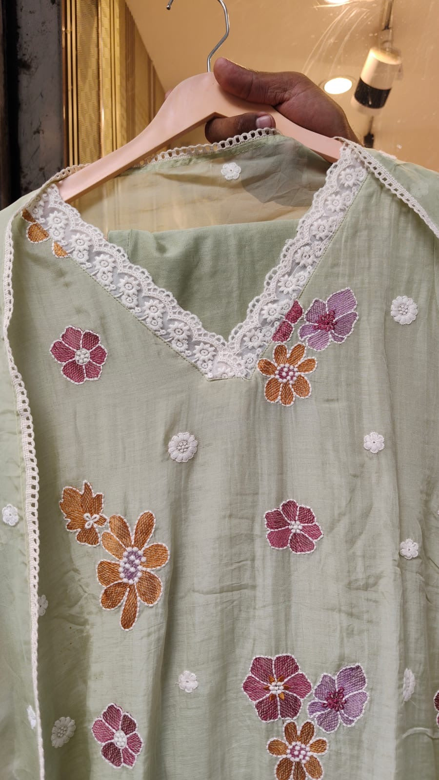 ~ Wisteria & Lace — Mul Chanderi Couture ~