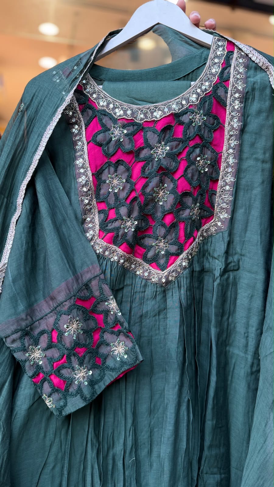 Scarlet Society - Luxe Cutwork Mul Chanderi Suit Set