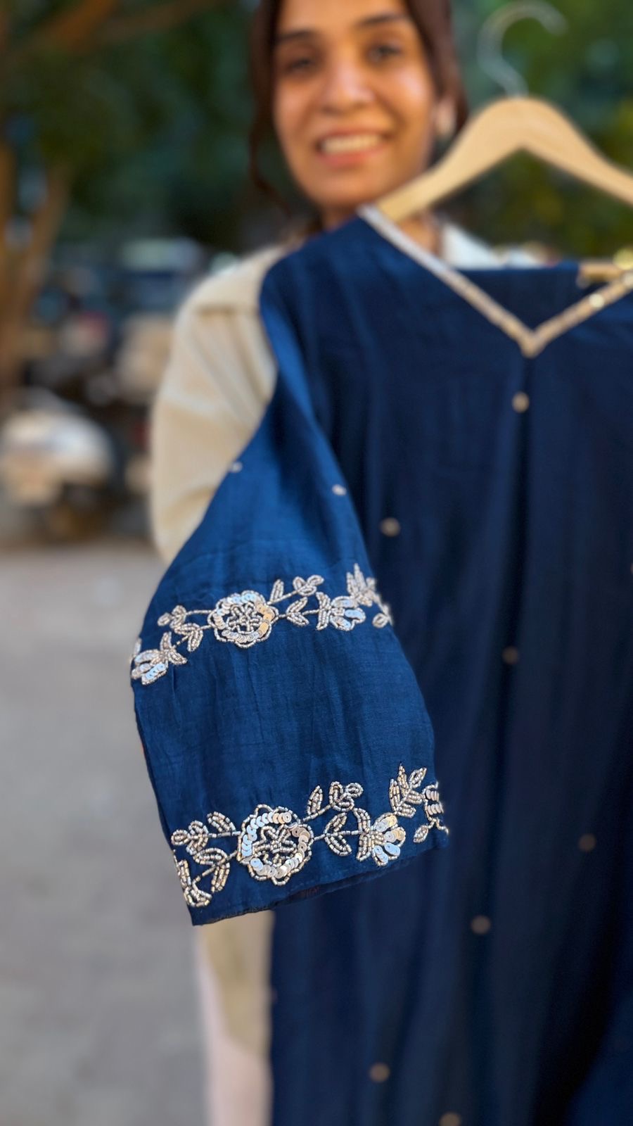 Starlit Grace Mul Chanderi