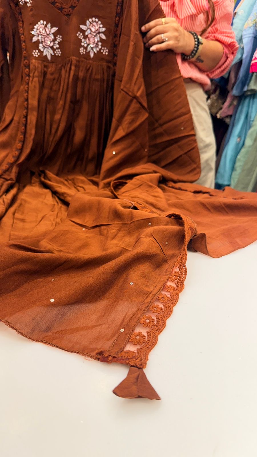 Rosé Thread Mul Chanderi Series