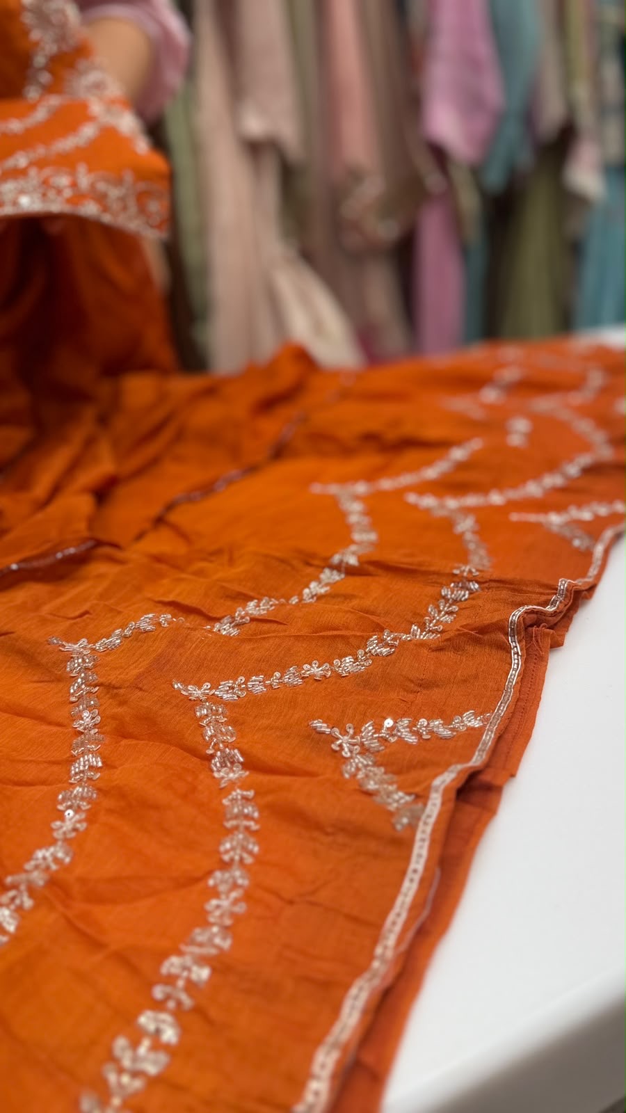 Celadon Constellation Mul Chanderi Suit Set