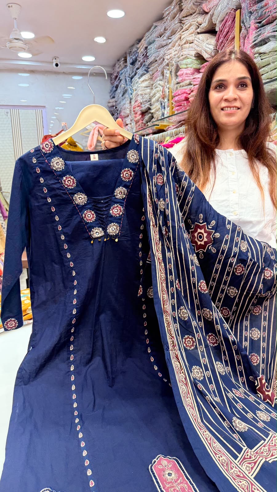 Midnight Ajrakh Muse Suit Set