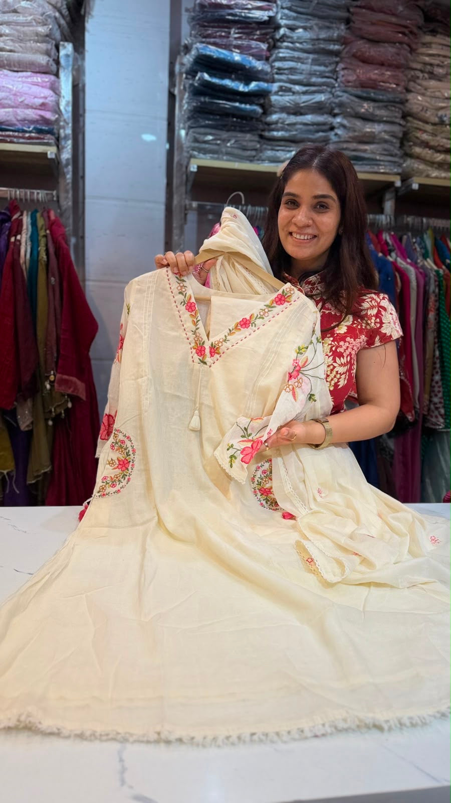 The Wildflower Detail – Embroidered Suit Set