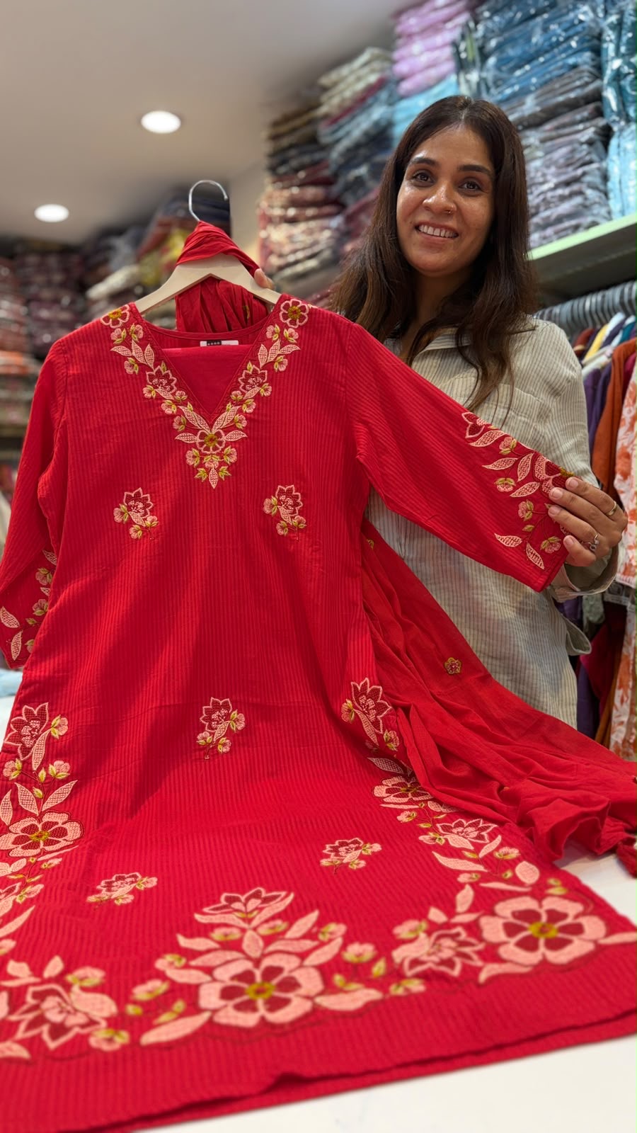 A Garden Set Ablaze – Embroidered Suit Set