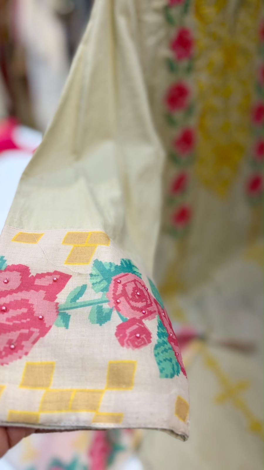 Roses Found Their Geometry – Embroidered Suit Set