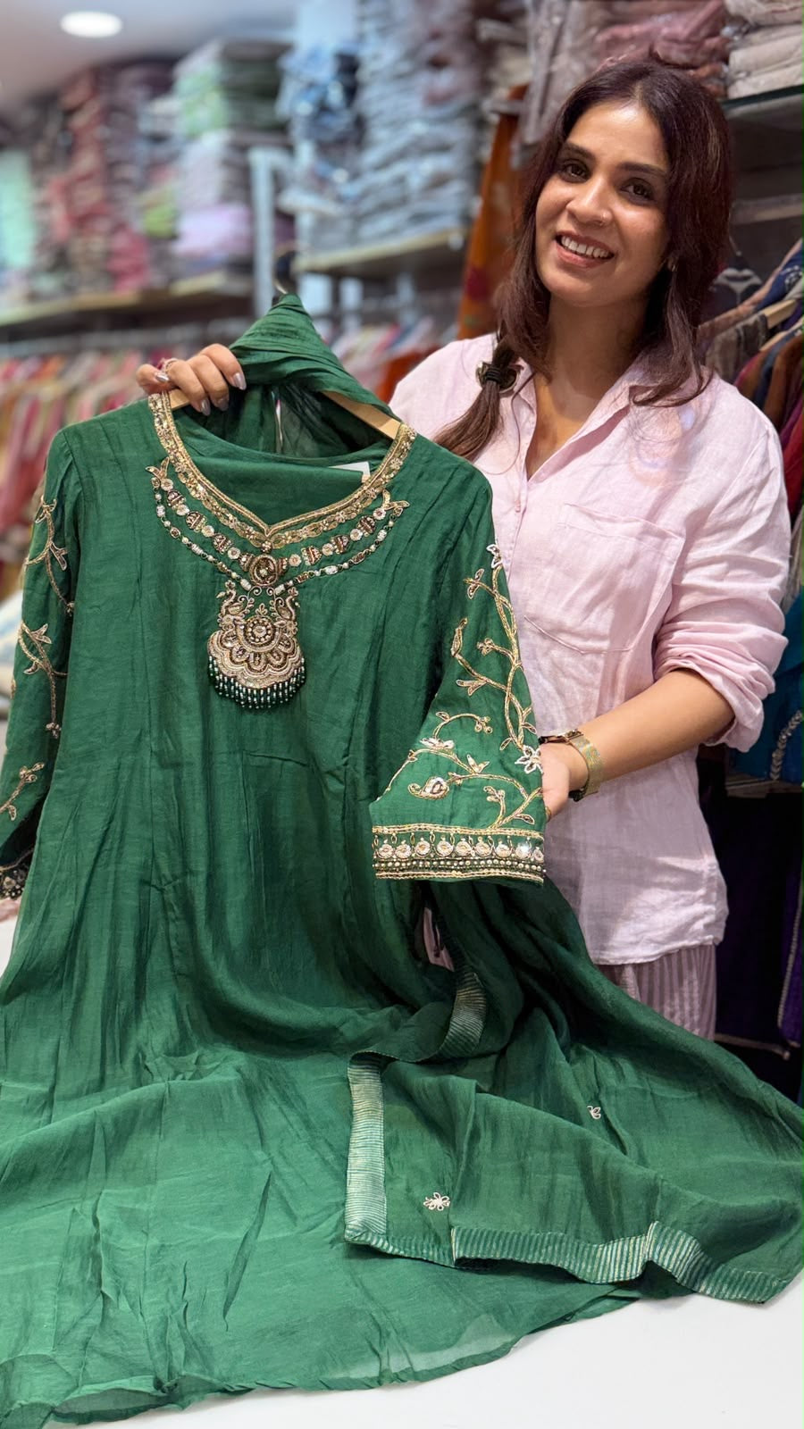 The Palace Detail – Mul Chanderi Suit Set