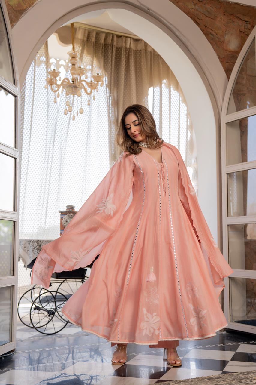 Peach Haze Muse—Mul Chanderi