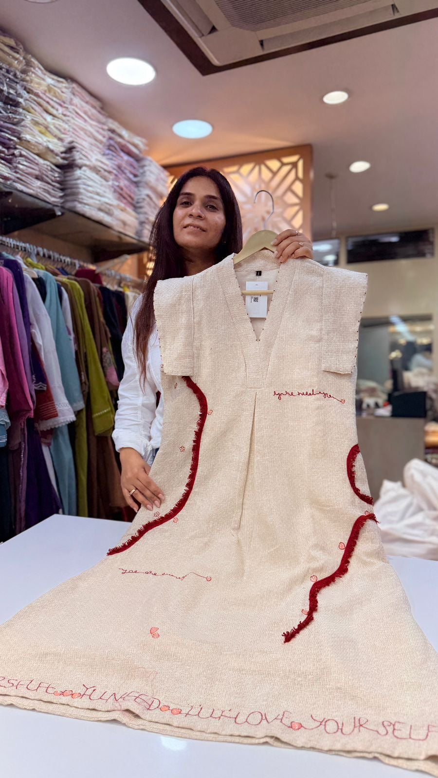 Threads Of Thoughts Ivory Dress