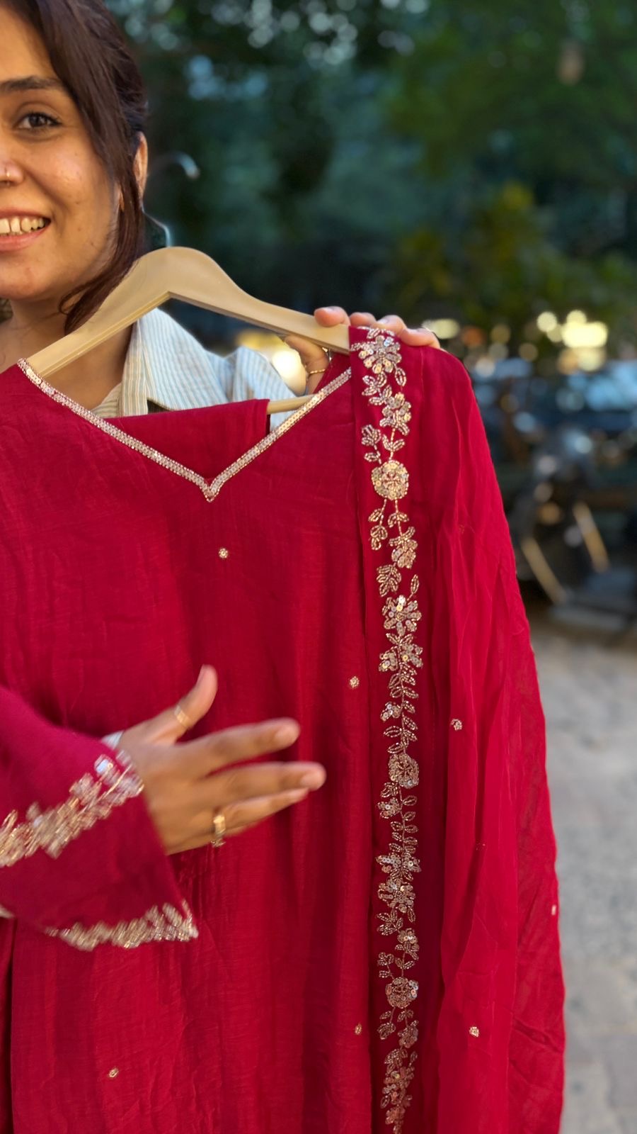 Starlit Grace Mul Chanderi