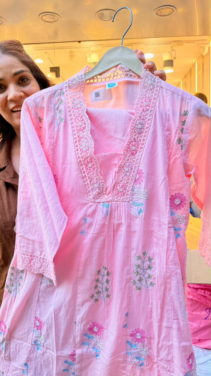 Sunlit Blossom Mul Cotton Kurta Pant