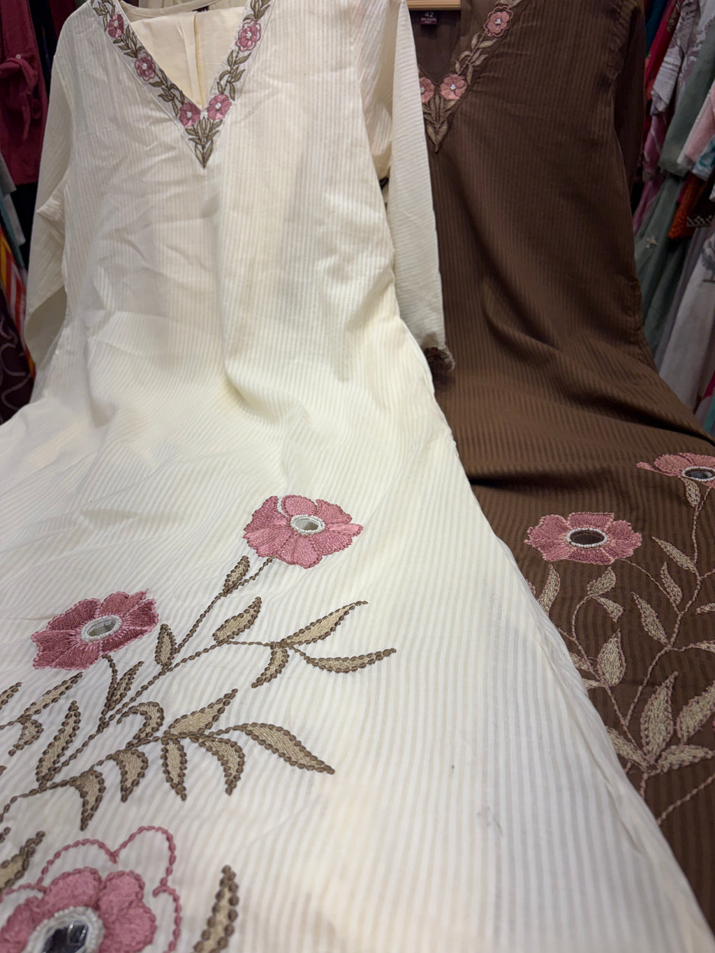 Cocoa Blossom – Embroidered Suit Set
