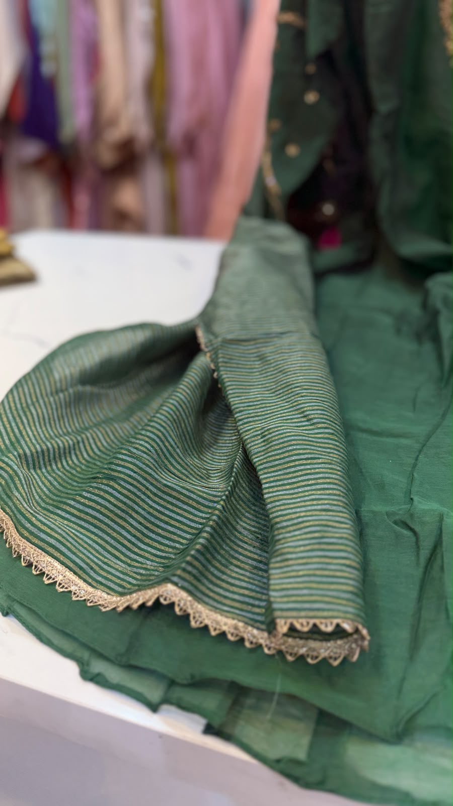 Noor Luxe Mul Chanderi Suit Set