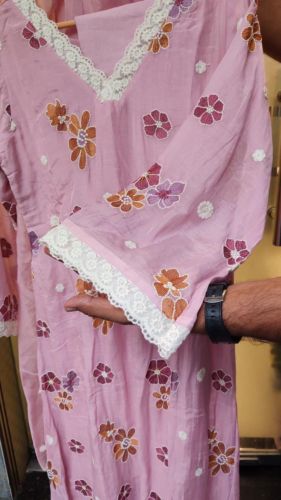 ~ Wisteria & Lace — Mul Chanderi Couture ~
