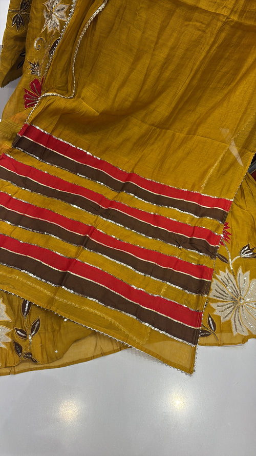 The Botanical Borderline – Mul Chanderi Suit Set