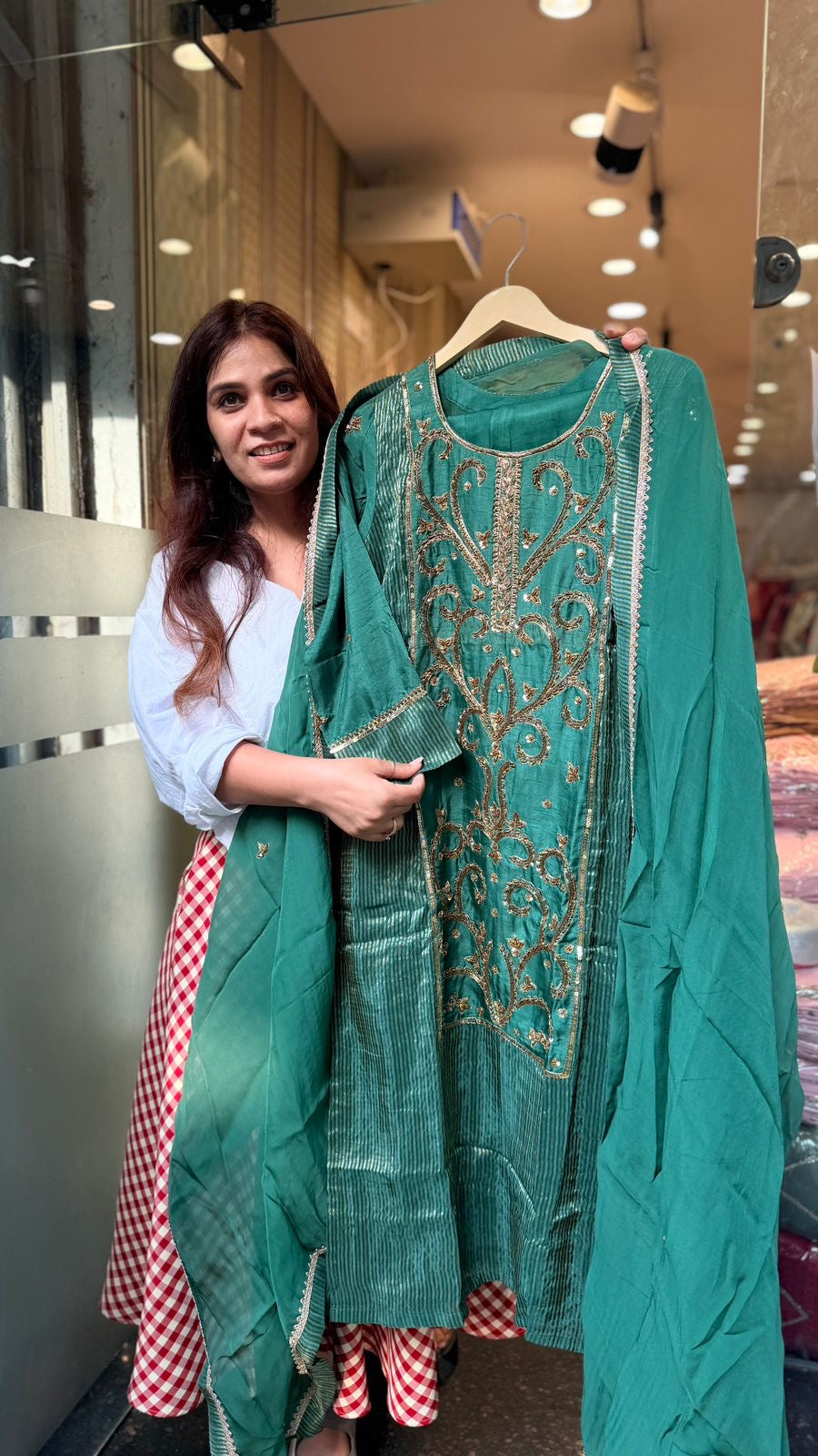 Zariya Noor Mul Chanderi Set