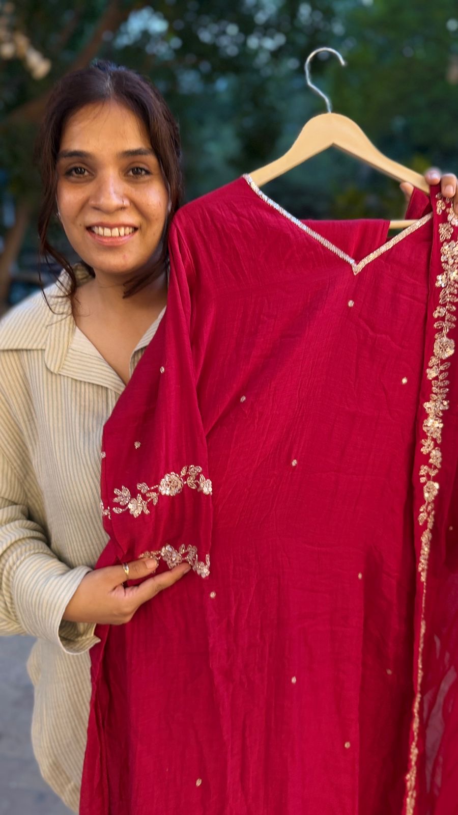 Starlit Grace Mul Chanderi