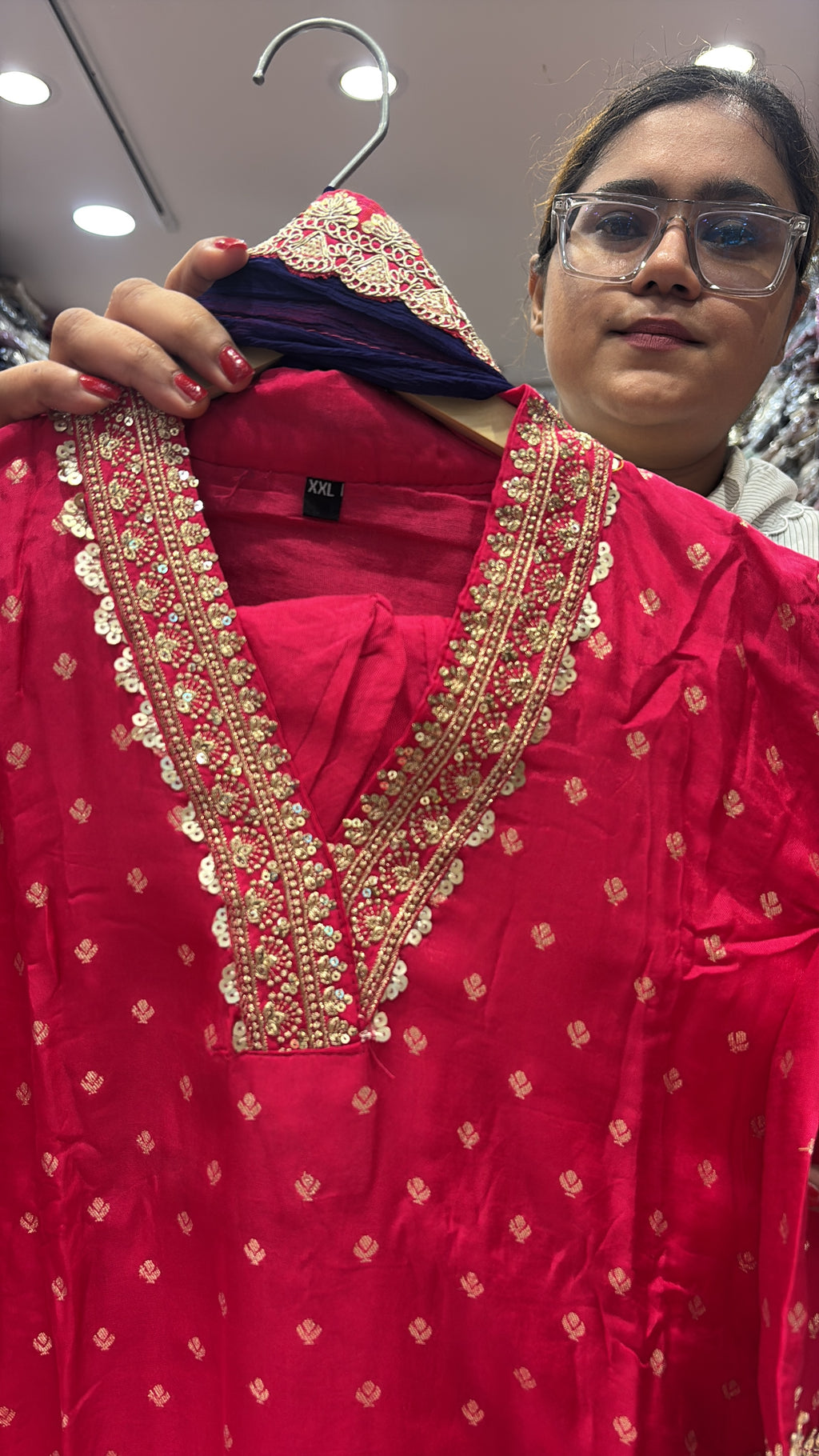 Pink, Dipped in Gold – Banarasi Silk Suit Set