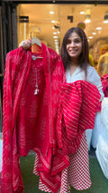 Rouge Monsoon Cotton Leheriya Suit Set