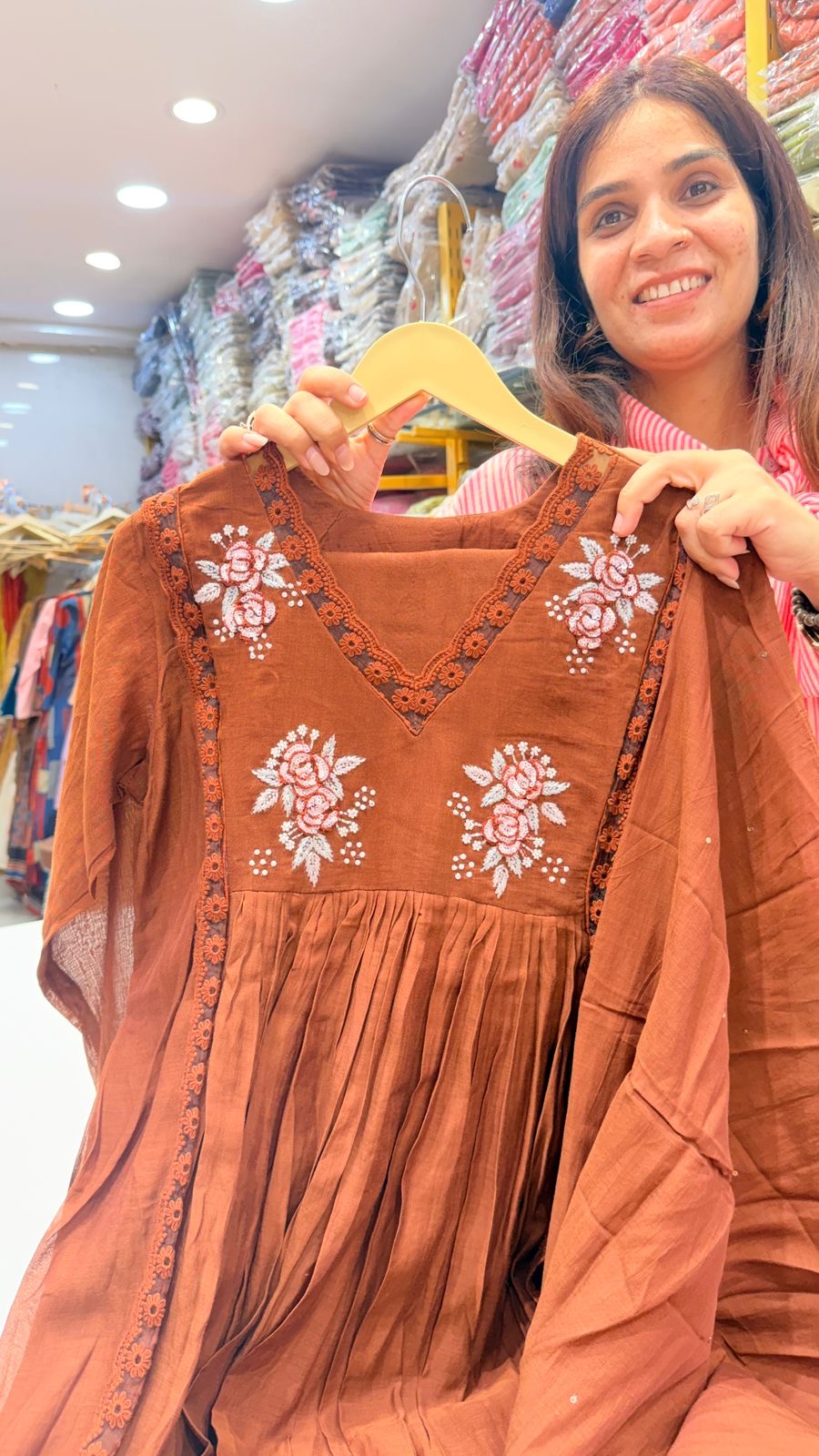 Rosé Thread Mul Chanderi Series