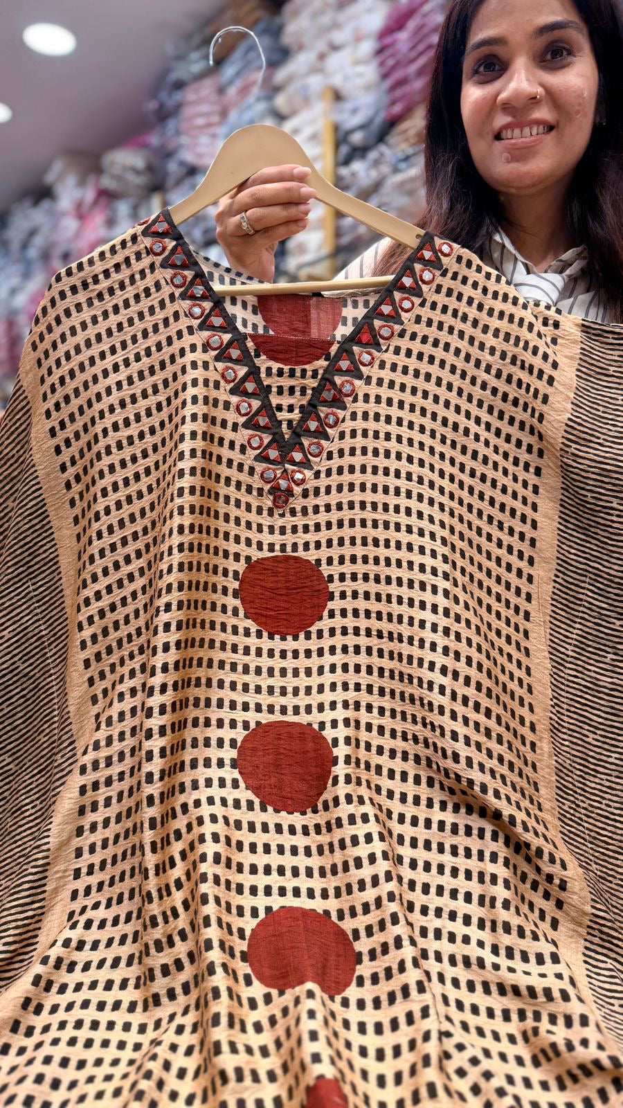 Rust Echo Kaftan Ensemble