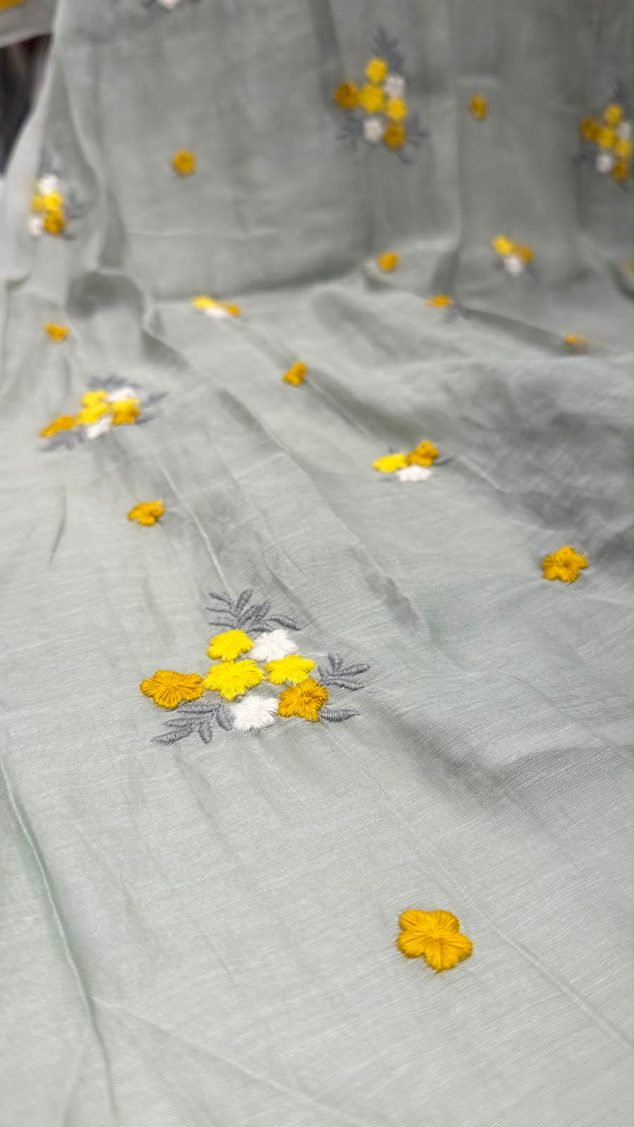 Pista Petals Mul Chanderi Set